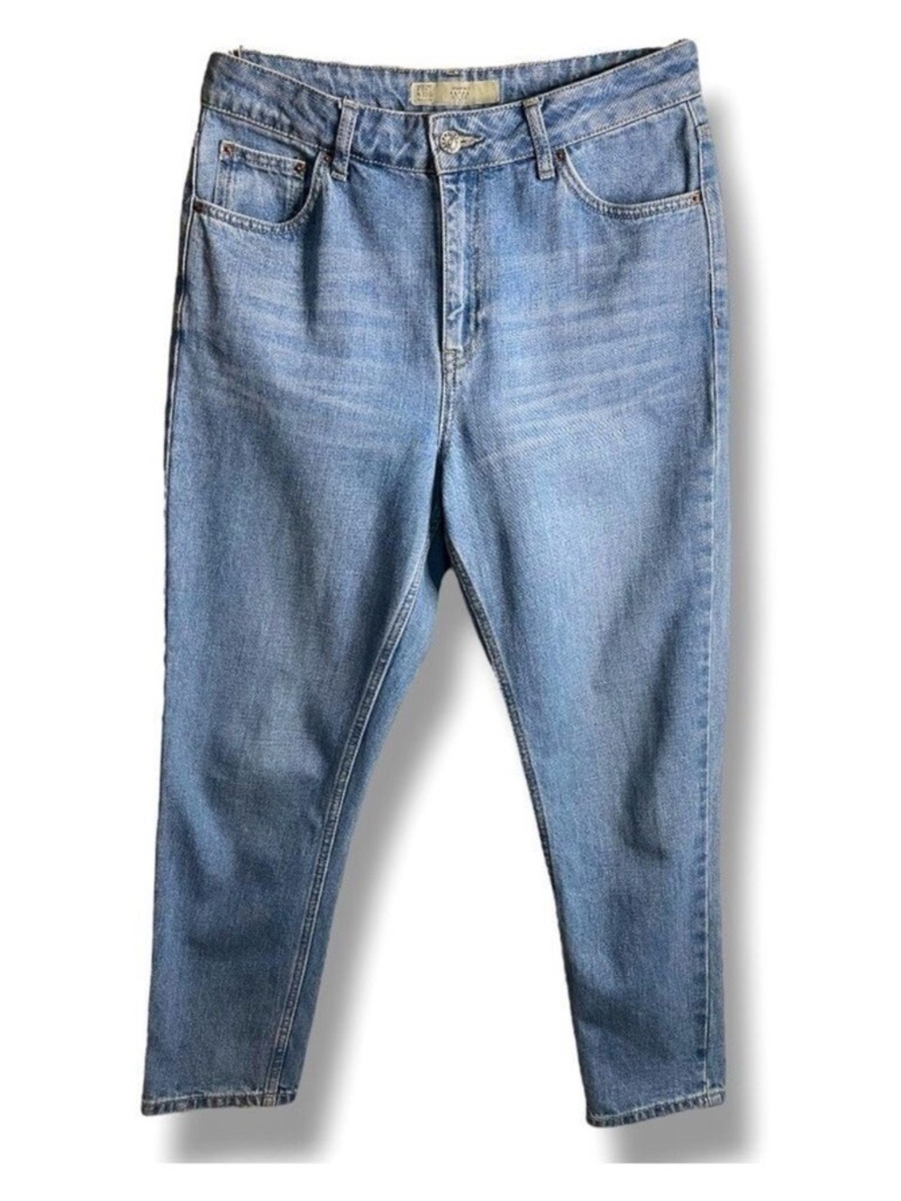 Topshop Moto Mom Jeans Women’s 30W/30L Light to Medium Wash High Rise